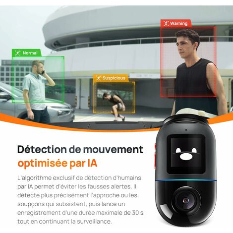 DASHCAM ROTATIVE à 360°, ASSISTANT de CONDUITE, DÉTECTION