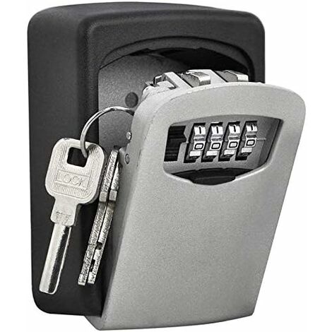 Boîte à clés haute sécurité Police coffre-fort clé murale 4 chiffres clé haute sécurité coffre-fort serrure à combinaison magasin clé de sécurité