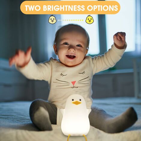 Veilleuse Enfant,Veilleuse Bebe Enfant Rechargeable, Veilleuse Bébé Fille  lampe, LED Veilleuse Tactile Silicone Portable Lampe 