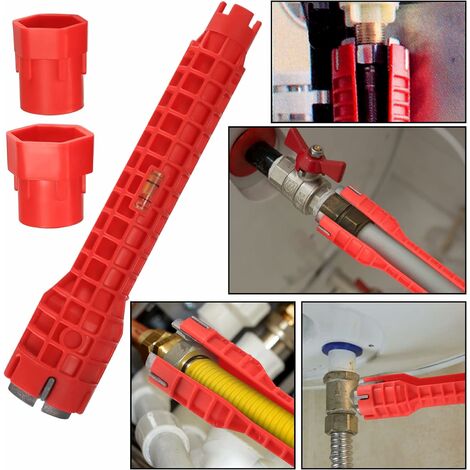 Clé Robinet Multifonctionnel Cle a Tube Mitigeur Double Tête avec