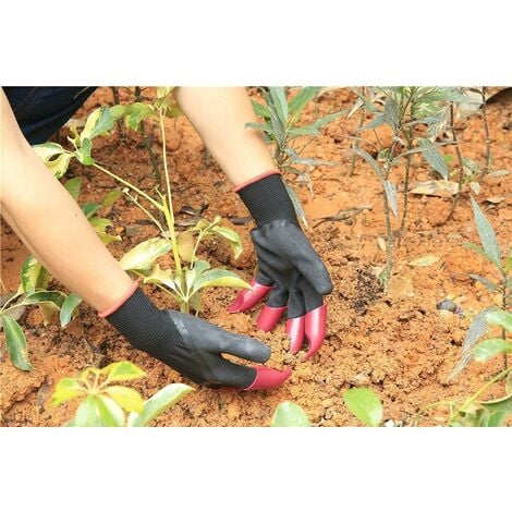 Gants de jardin avec griffes étanches jardinage pour creuser plantation  ferme, 8 griffes gants de travail