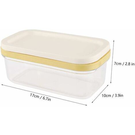 Boîte à beurre, boîte à beurre, boîte à beurre, récipient en plastique,  récipient en plastique, avec couvercle et cutter pour réfrigérateur :  : Cuisine et Maison