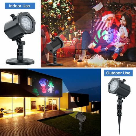 Projecteur de Noel Exterieur IP65 étanche LED Projecteur Noël Lumière avec  Télécommande 3D Rotation Vagues D'eau Lampe de Projection Lumière de Jardin Extérieur  Projecteur pour Noël Fête 