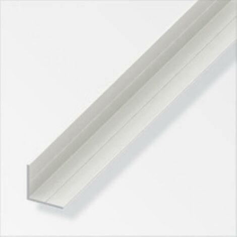 Alfer aluminium gmbh 2,5mt di profilo angolare in plastica colore bianco con scanalature 21630