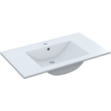 Lavandino da incasso in ceramica bianca per mobile bagno