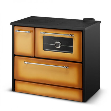 Cucina a legna beatrice, con forno, potenza nominale 9 kw, volume riscaldabile 160 m³, Crema