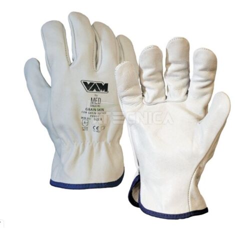 Guanti grain-skin in pelle fiore/ bovina tg.9