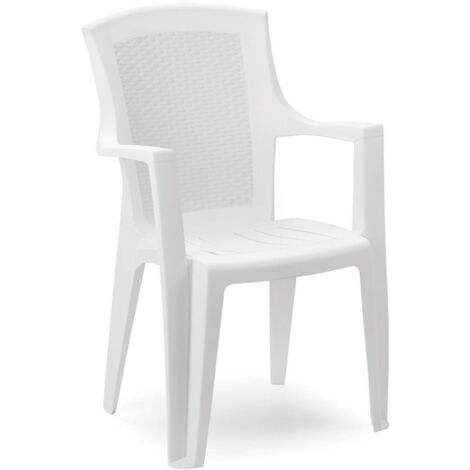 IPAE PROGARDEN - EDEN SEDIA IMPILABILE MONOBLOCCO COLORE BIANCO EDN025BI