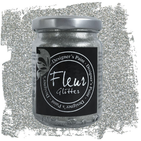 Glitter in Polvere Fleur per Pittura Vernici Decorazioni 90 gr - Colore: Silver