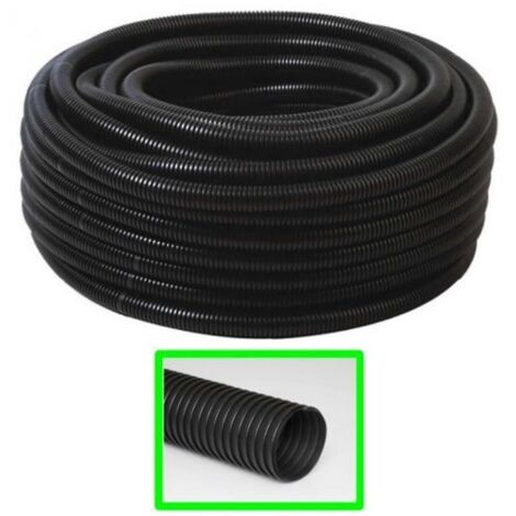 Tubo corrugato in pvc 3321 nero, diametro 25 mm - 50 metri