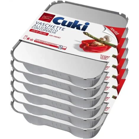 Cuki vaschetta alluminio, 6 porzioni, conf. 2 pz (1/5)