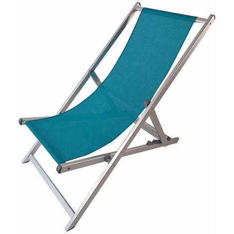 Siena Garden Sdraio A 3 Piedi Sole - Struttura In Alluminio Argento, Tessuto Ranotex Tortora - 222x69,5x105 Cm - Regolabile E Pieghevole