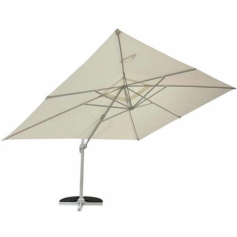 GARDENIA Ombrellone in alluminio santa barbara 3x4m bianco 3x4 mt (1/4)