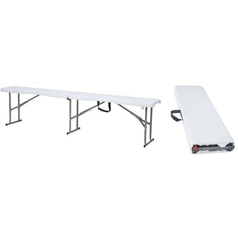 Panca set birreria, 183x28xh.43 cm, bianco