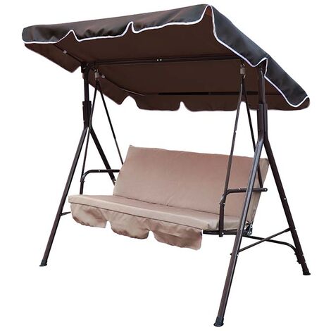 Dondolo Helen 3 posti 172x112x152 cm beige