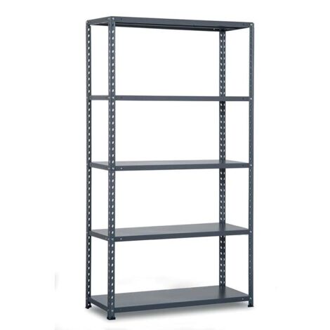 Scaffale metallico bullonato 5 ripiani 100x40x180h cm