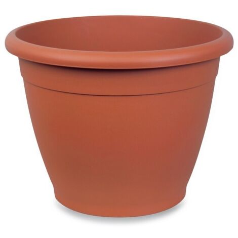 Vaso in plastica modello naxos colore terracotta diametro 20xh.15 cm