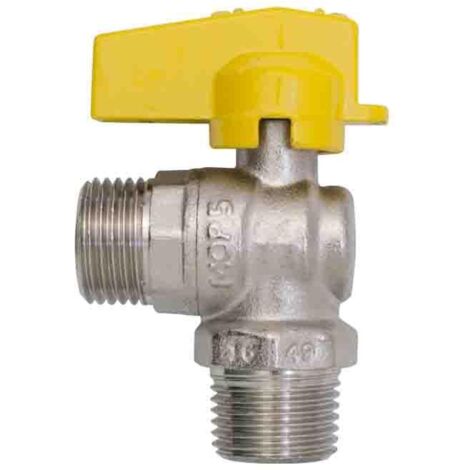 Rubinettoa squadra x gas da 1/2 mm