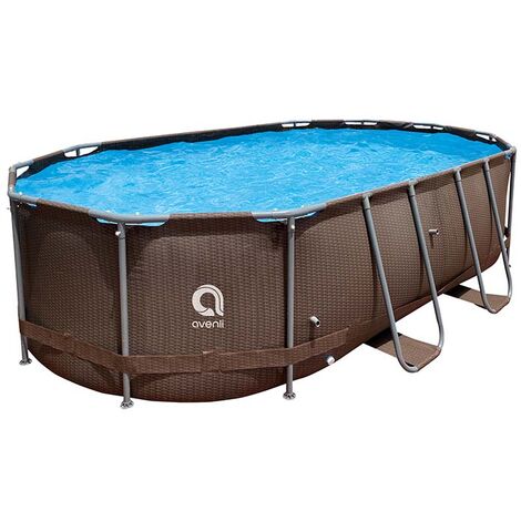 AVENLI Piscina fuori terra ovale 427x275x100 cm con pompa filtro da 2006 lt/h (1/5)
