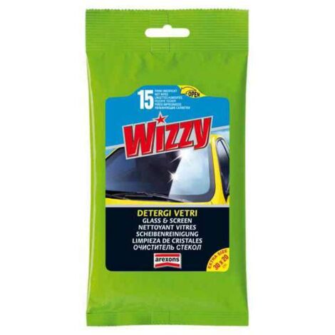 Salviette detergi vetri, wizzy, 15 panni