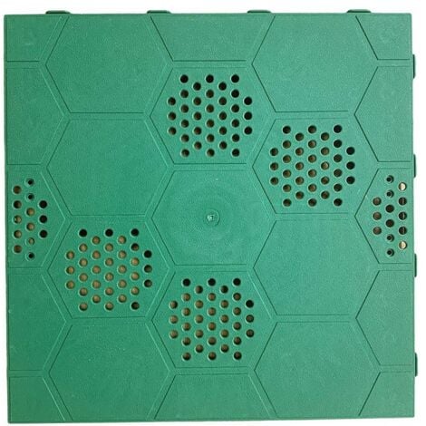 Piastrella in polipropilene, 40x40xh.2,5 cm, colore rosso