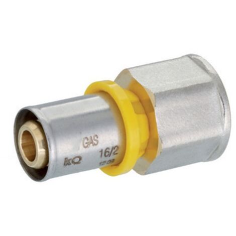 Raccordo diritto femmina a pressare per multistrato gas  Pollici: 16x1/2” mm