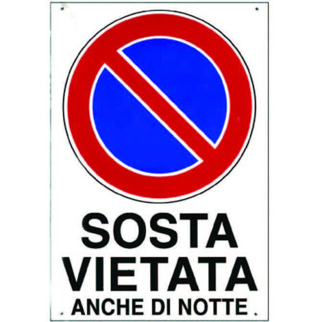 Cartello Novap Divieto Di Sosta - Uscita Auto - Disco Ø 18 Cm PVC Rigido - 4