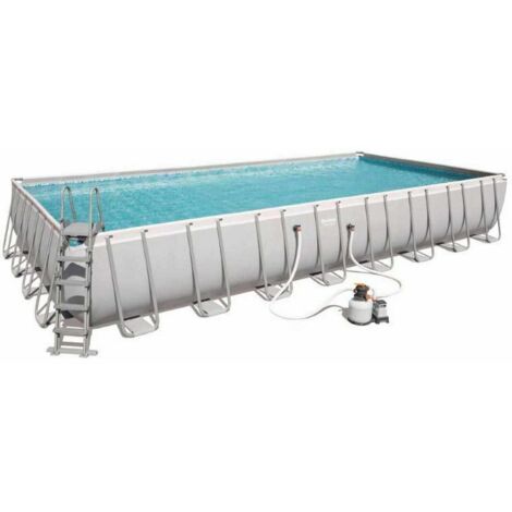 BESTWAY Piscina fuori terra steel frame 956x488x132 cm con pompa a sabbia da 7.571 litri/ora (1/10)