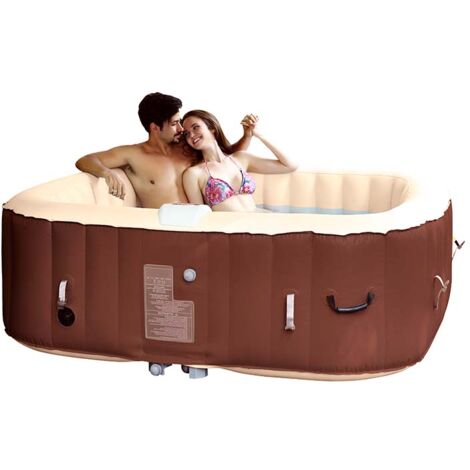 GARDENIA Piscina fuori terra idromassaggio spa pool ease zone 3, 185x185xh.65 cm