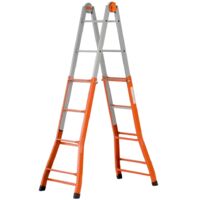 Scala telescopica multiuso Gierre A0040 Peppina 3 dimensioni da 4+4 gradini acciaio