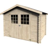 casetta in legno da giardino decor et jardin "flodova" in abete bianco nordico 317x213x232 cm
