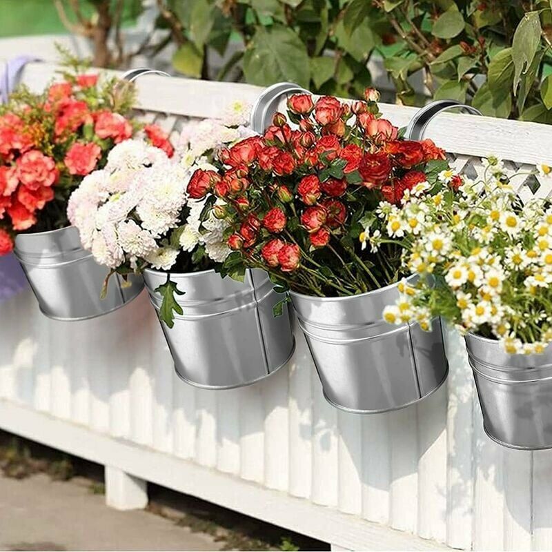 Pots Suspendus D'extérieur - Pots De Fleurs En Métal Colorés