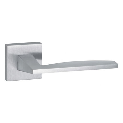 THIRARD - Paire de béquilles Modena pour porte, carré 7mm, chromé satiné - THIRARD (1/5)