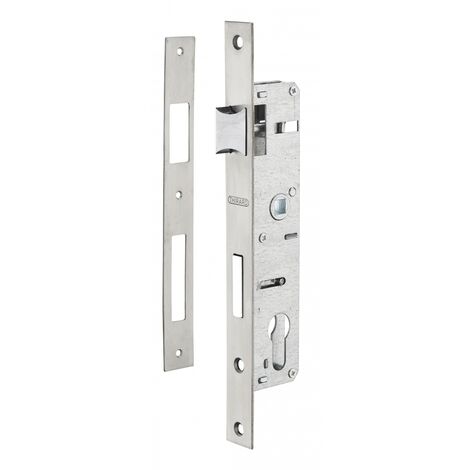 Thirard – Serrure encastrable à cylindre pour menuiserie métallique – Pêne demi-tour réversible – Entraxe 70mm – Axe 22mm – Têtière inox – Coffre acier