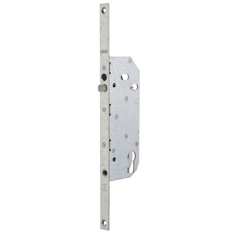 Serrure monopoint encastrée axe 50mm – Coffre en acier zingué 14,5mm – Réversible – Pour cylindre profilé européen – Ferco By Thirard