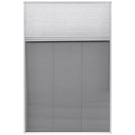 vidaXL Zanzariera Plissettata in Alluminio 80x120 cm con Tendina