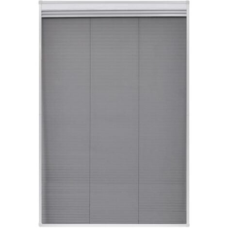 vidaXL Zanzariera Plissettata in Alluminio 80x120 cm con Tendina