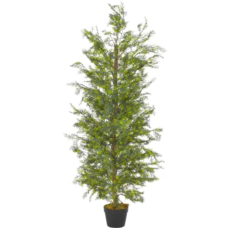 Prolenta Premium Künstliche Pflanze Zypresse mit Topf Grün 150 cm