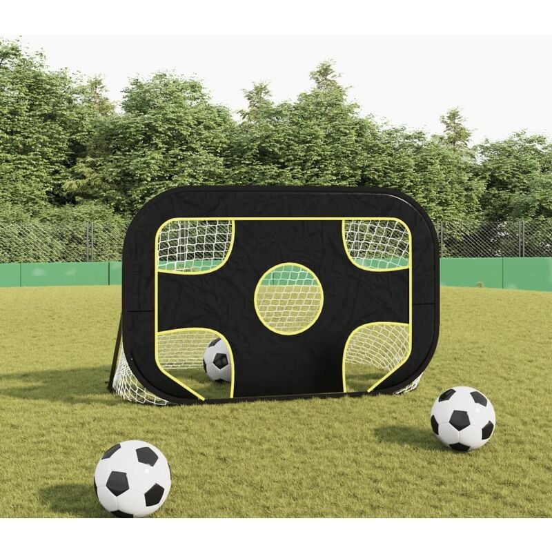 Prolenta Premium Fußballtor mit Torwand 120x80x80 cm Polyester