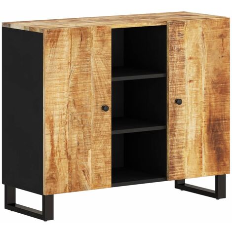 Prolenta Premium Sideboard mit 2 Türen 90x33x75 cm Massivholz