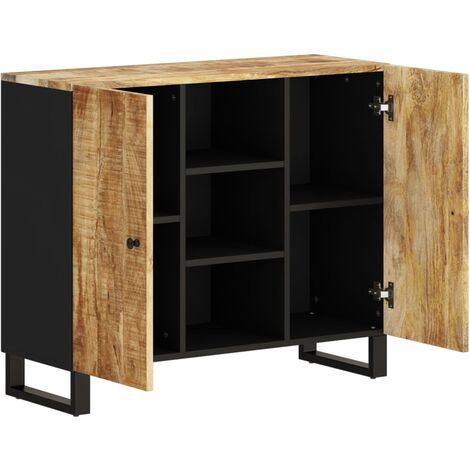 Prolenta Premium Sideboard mit 2 Türen 90x33x75 cm Massivholz