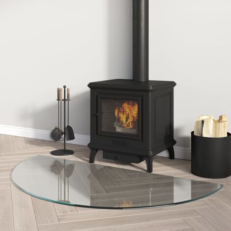 Glasplaat voor openhaard half rond 800x600 mm kopen