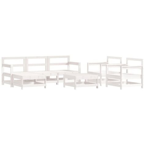 Prolenta Premium Tlg Garten Lounge Set Wei Massivholz Kiefer