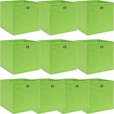 Prolenta Premium Aufbewahrungsboxen 10 Stk. Grün 32x32x32 cm