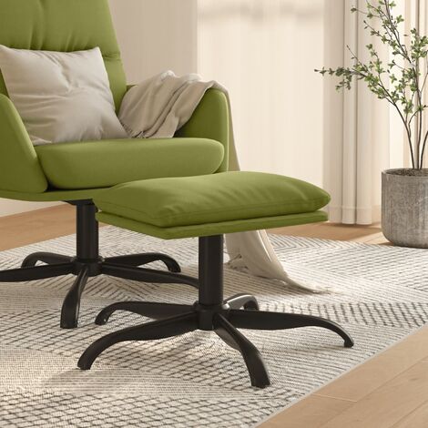 Prolenta Premium Fußhocker Hellgrün 60x60x36 cm Samt