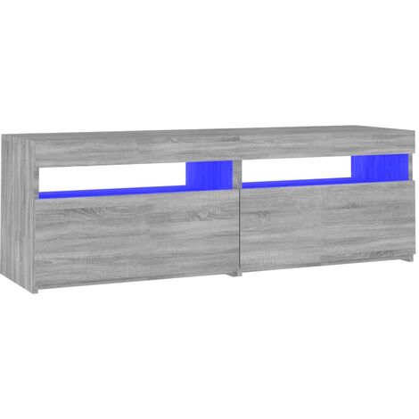 vidaXL Tv-meubel met LED-verlichting - Wit