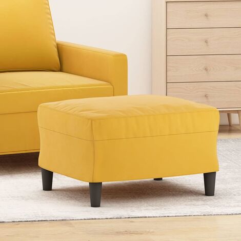 vidaXL Voetenbank 60x60x36 cm fluweel crèmewit oine kopen