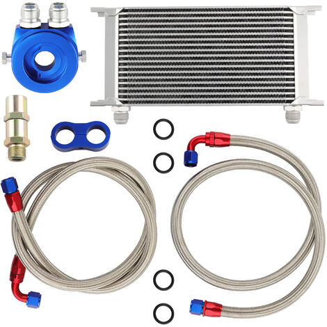 19 Rows AN-10 Oil Cooler Kit radiatore dell'olio adattatore filtro tubo Kit