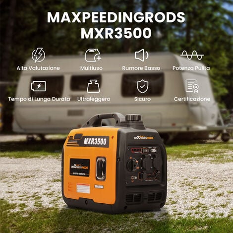 [NON UTILIZZATO] 3300W generatore corrente silenziato 3 kw a Benzina gruppi elettrogeni Inverter Motore 4 Tempi per all'Aperto Campeggio Partito maXpeedingrods