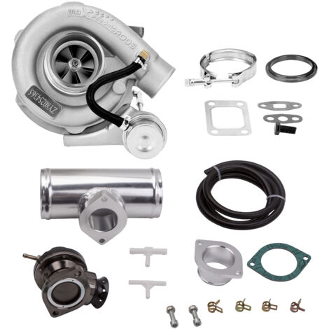 Internal Wastegate T3 T04E V-band Turbo Turbocompressore + Blow Off Valve BOV (1/5)